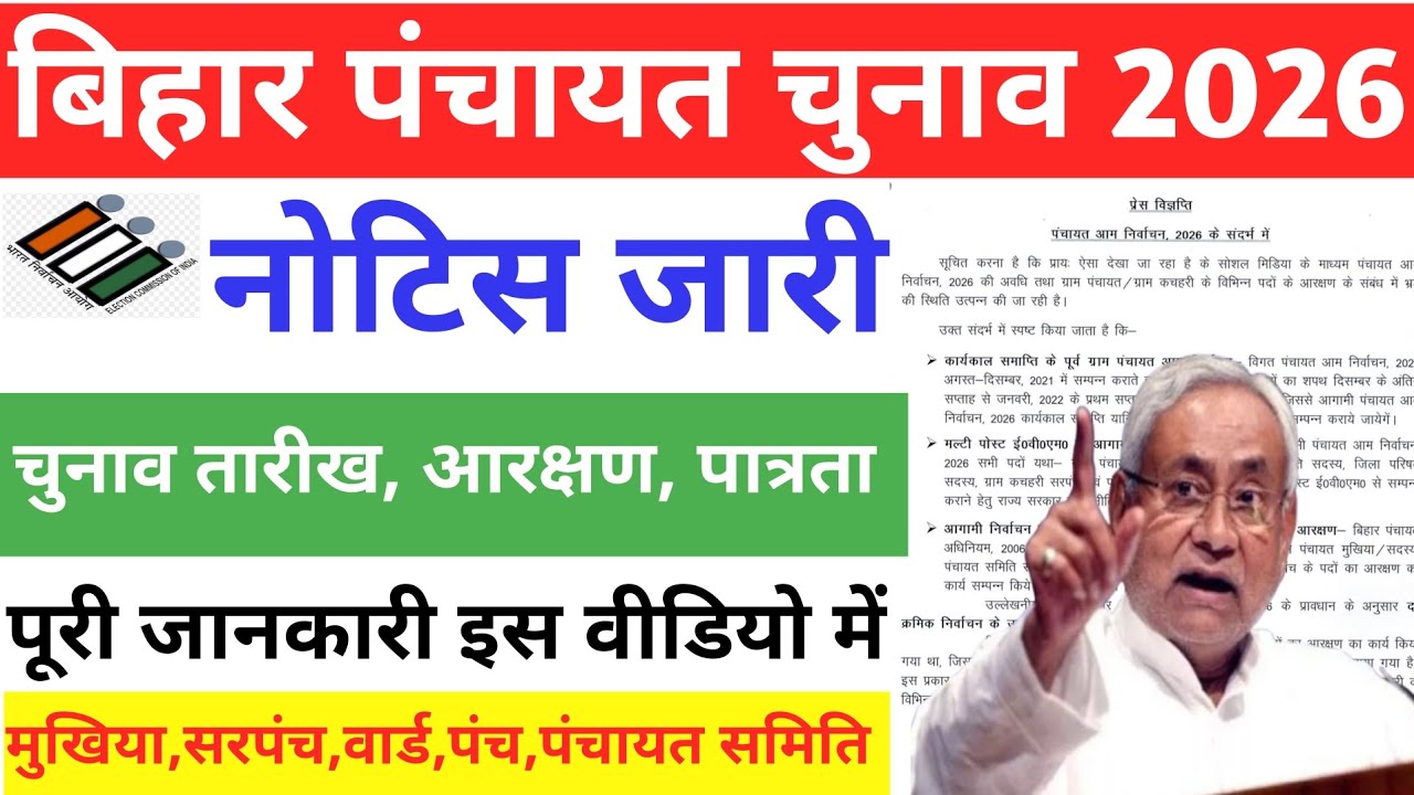 Bihar Panchayat Chunav 2026: Kya Badlegi Aapki Seat? Reservation(आरक्षण) Ka Naya Niyam Janiye. 