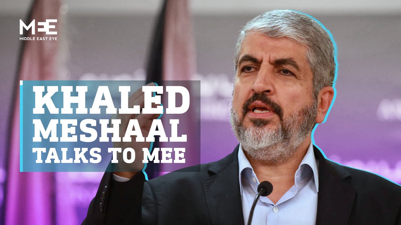 Hamas senior leader Khaled Meshaal talks to MEE