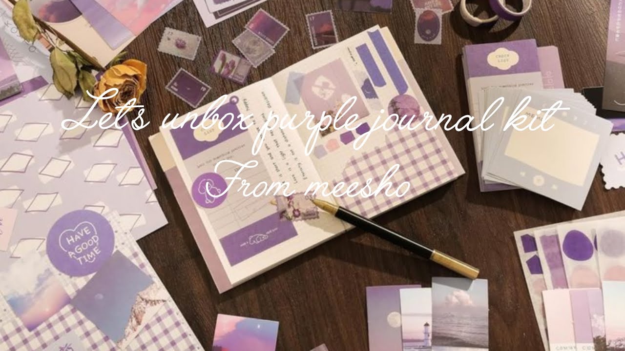 Let's unbox purple journal kit from meesho ♡#itsmenadhaah#unboxing #purplejournal 