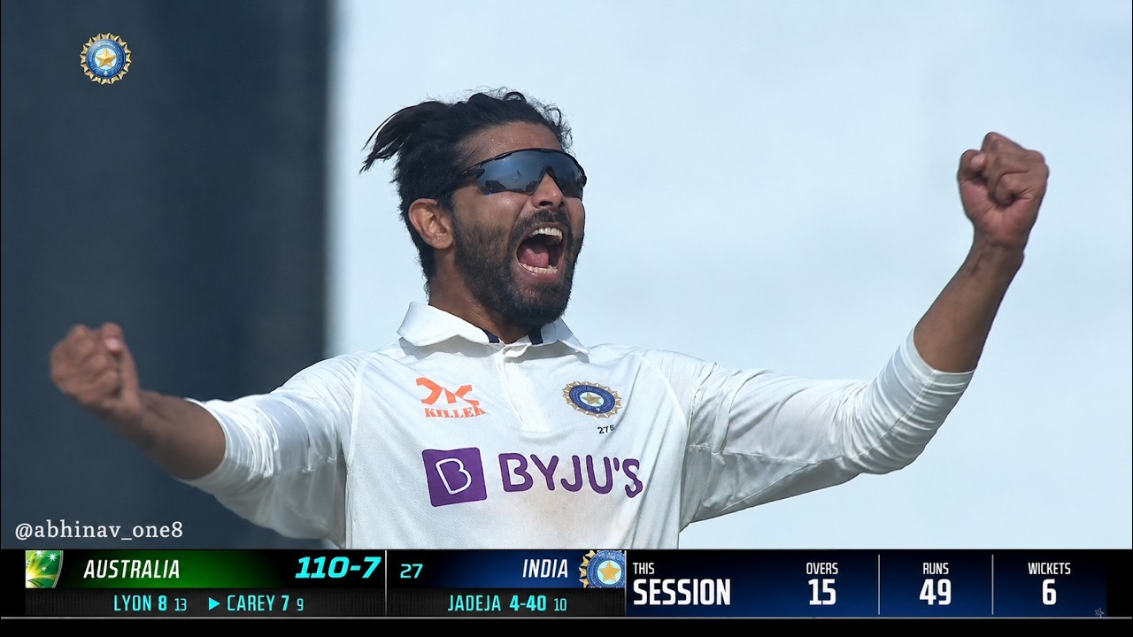 Ravindra Jadeja 7/42 vs Australia 2nd Test 2023 ... ( Ball-by-Ball )