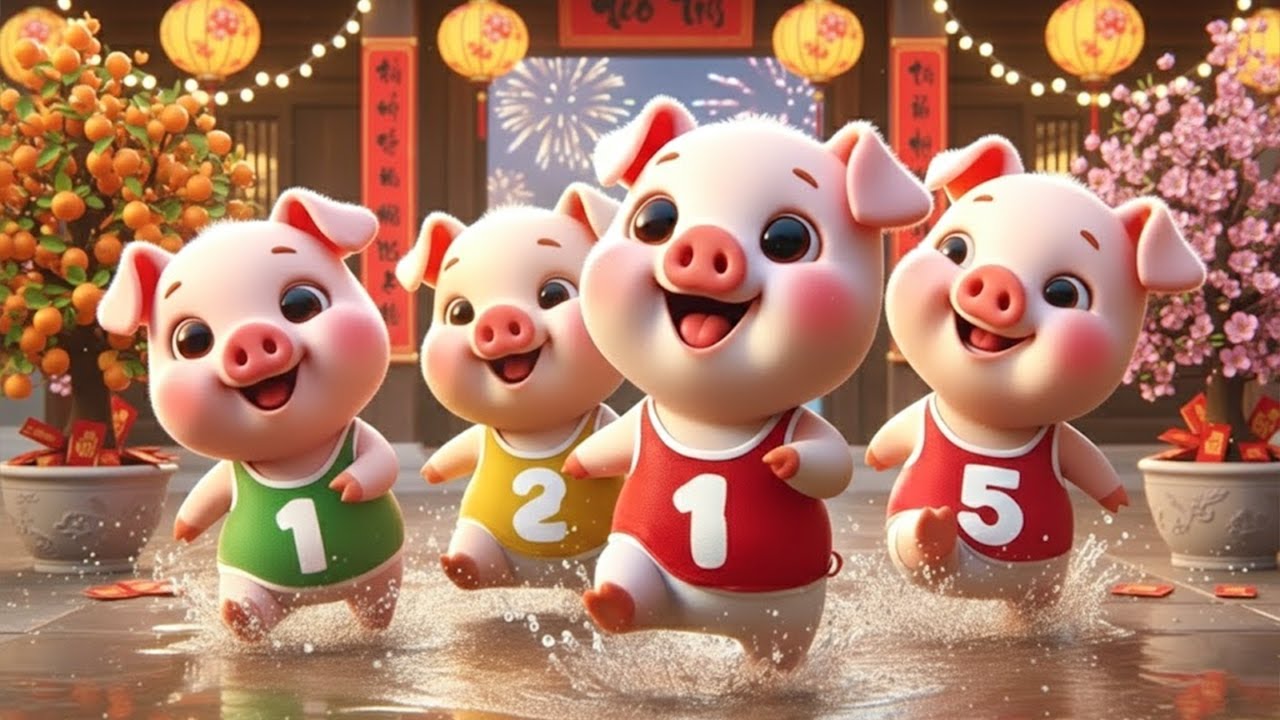 Xúc Xắc Xúc Xẻ - Nhạc Thiếu Nhi Vui Nhộn 4K Chú Heo Con Đáng Yêu - Hoạt Hình Con Lợn Cho Bé Ăn Ngon