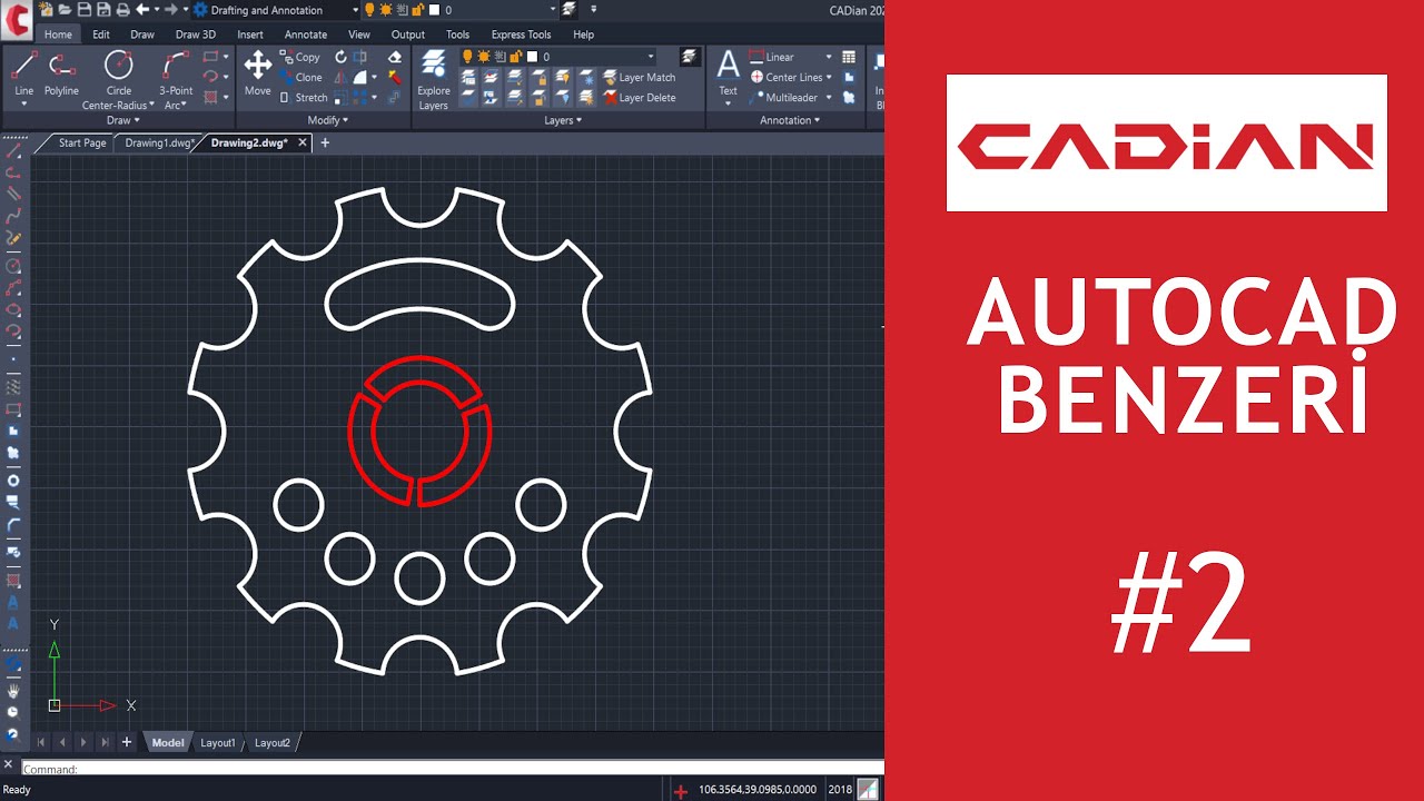 Autocad Benzeri Program CADian ile 