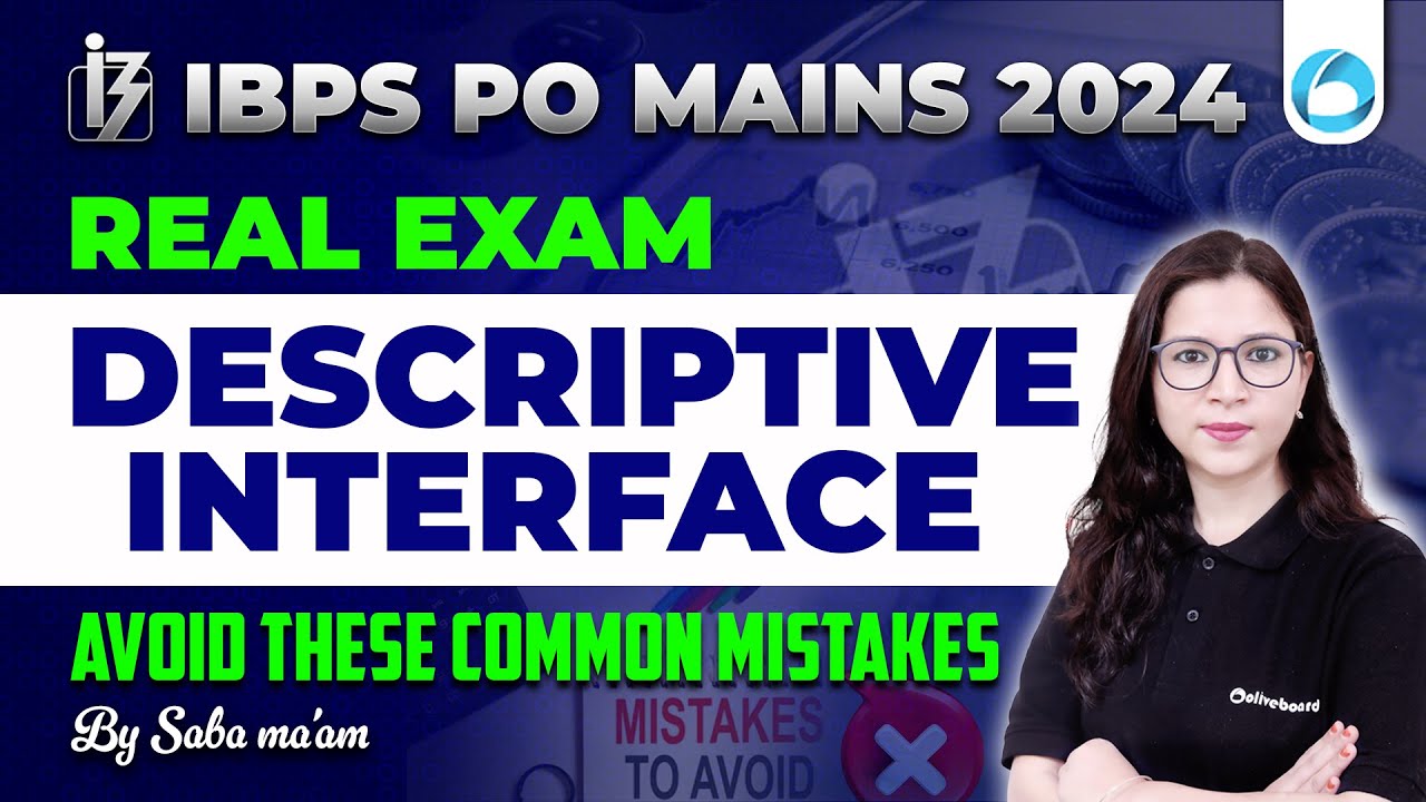 IBPS PO Mains Real Exam Descriptive Interface 2024 | English Descriptive Paper | By Saba Ma'am