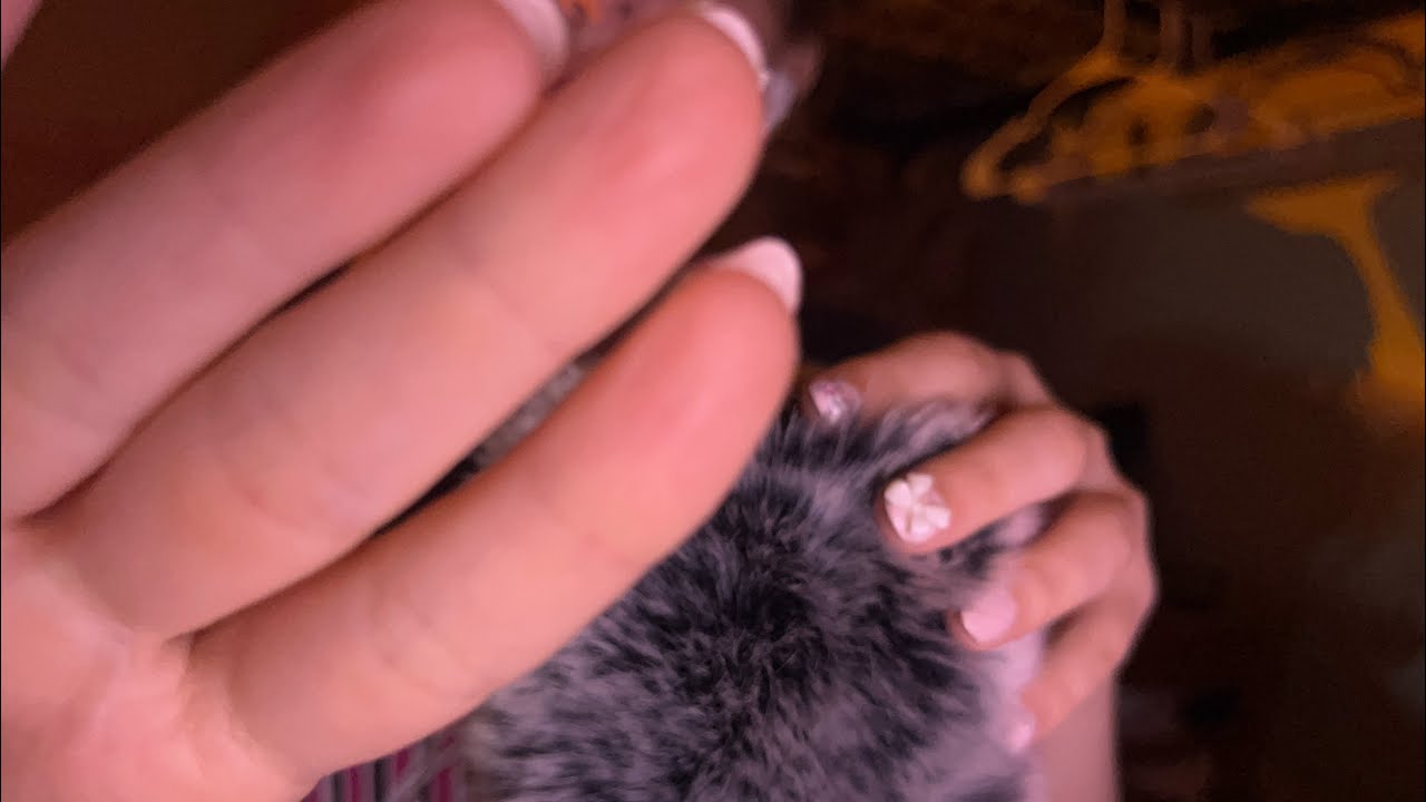 ASMR Layered Hand Movements (Mouth Sounds, Fluffy Mic cover scratching, Plucking)
