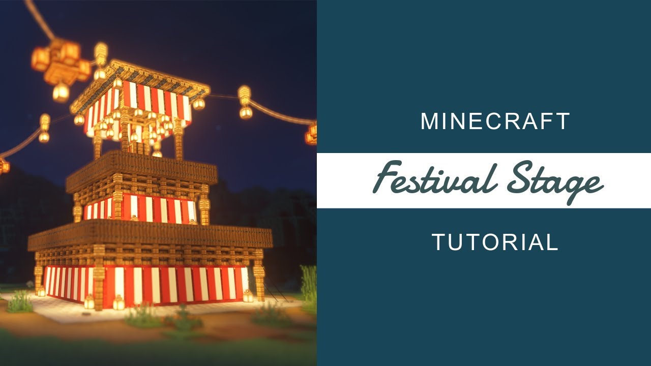 【マインクラフト】簡単なお祭りのヤグラの作り方(和風建築)