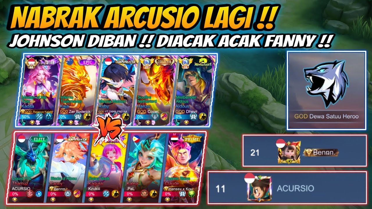 Nabrak Arcusio Lagi !! Squad GOD Diacak Acak Fanny Satu Ini !! 😱