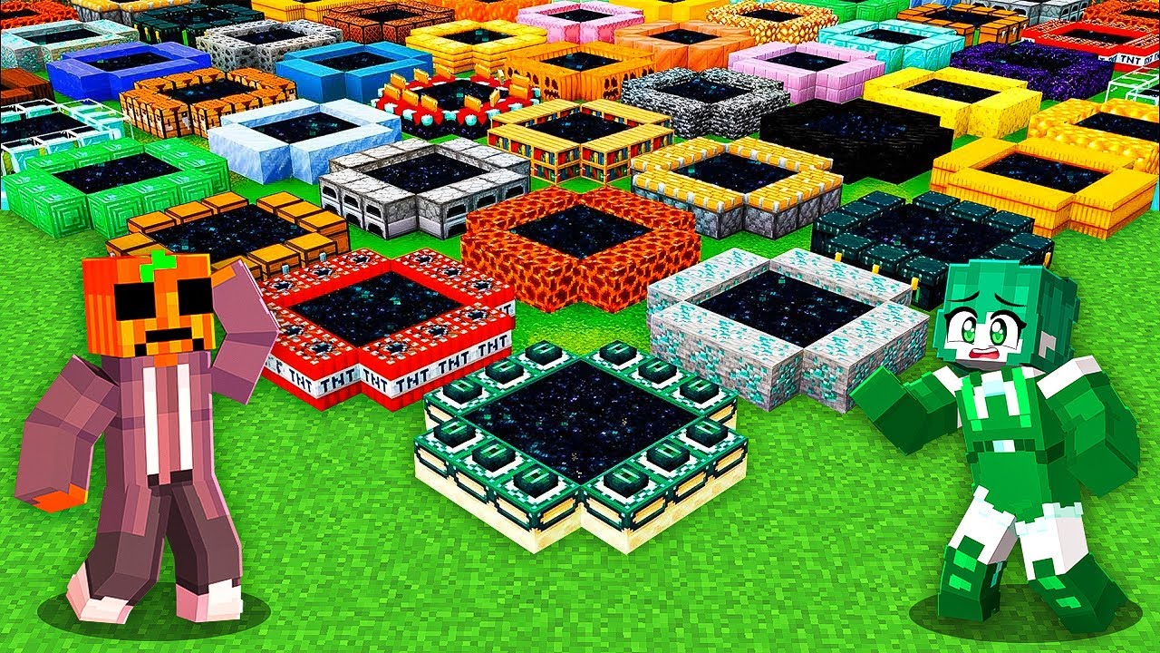 Encontré 1000 PORTALES SECRETOS en Minecraft!