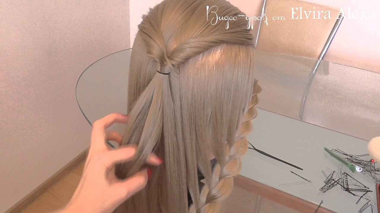 Причёска из кос для длинных волос. Видео-урок.