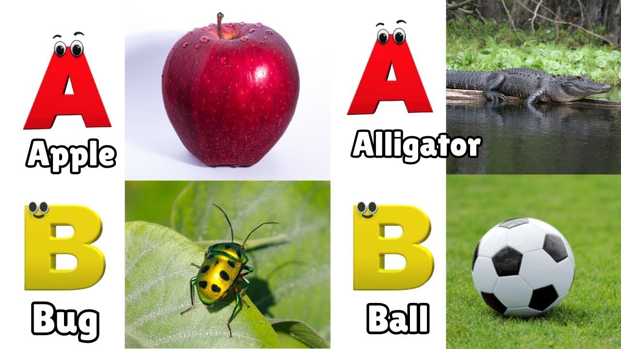 Phonics Song with TWO Words - A For Apple - ABC Alphabet Songs with Sounds for Children