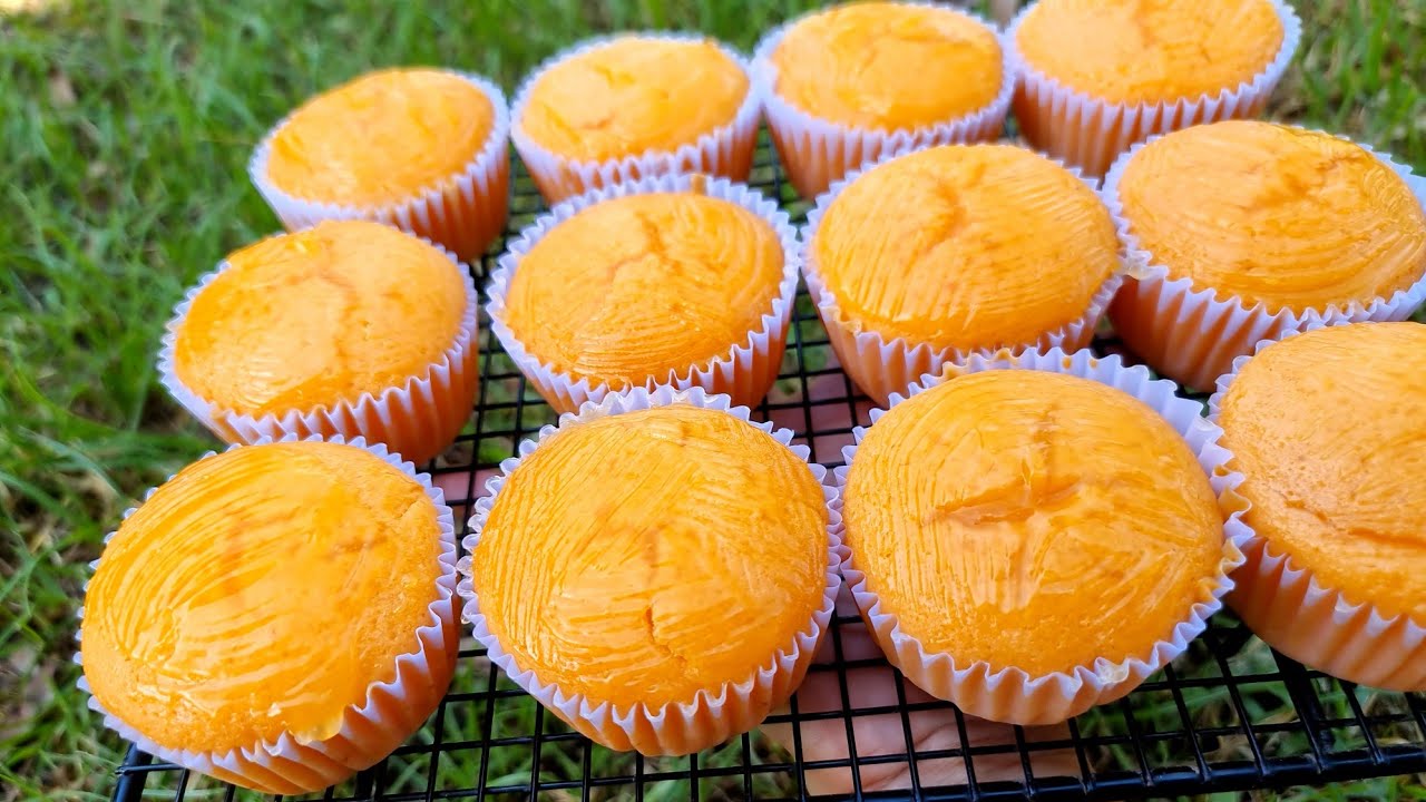 คัพเค้กส้ม สอดไส้แยมส้ม Orange CupCakes with Orange Jam พร้อมคำนวต้นทุน | new new eat food
