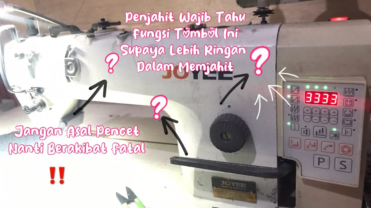 Cara Mengatur Speed Dan Setting Mesin Jahit Otomatis DDL Joye A72G
