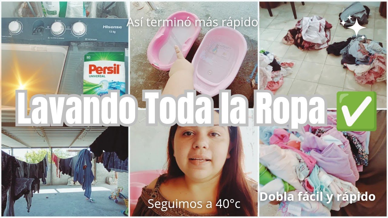 Mi Rutina de Lavado de Ropa ✅ Lavadora doble tina 🧦👕 Así no Batallo para Guardar la Ropa ✅✨