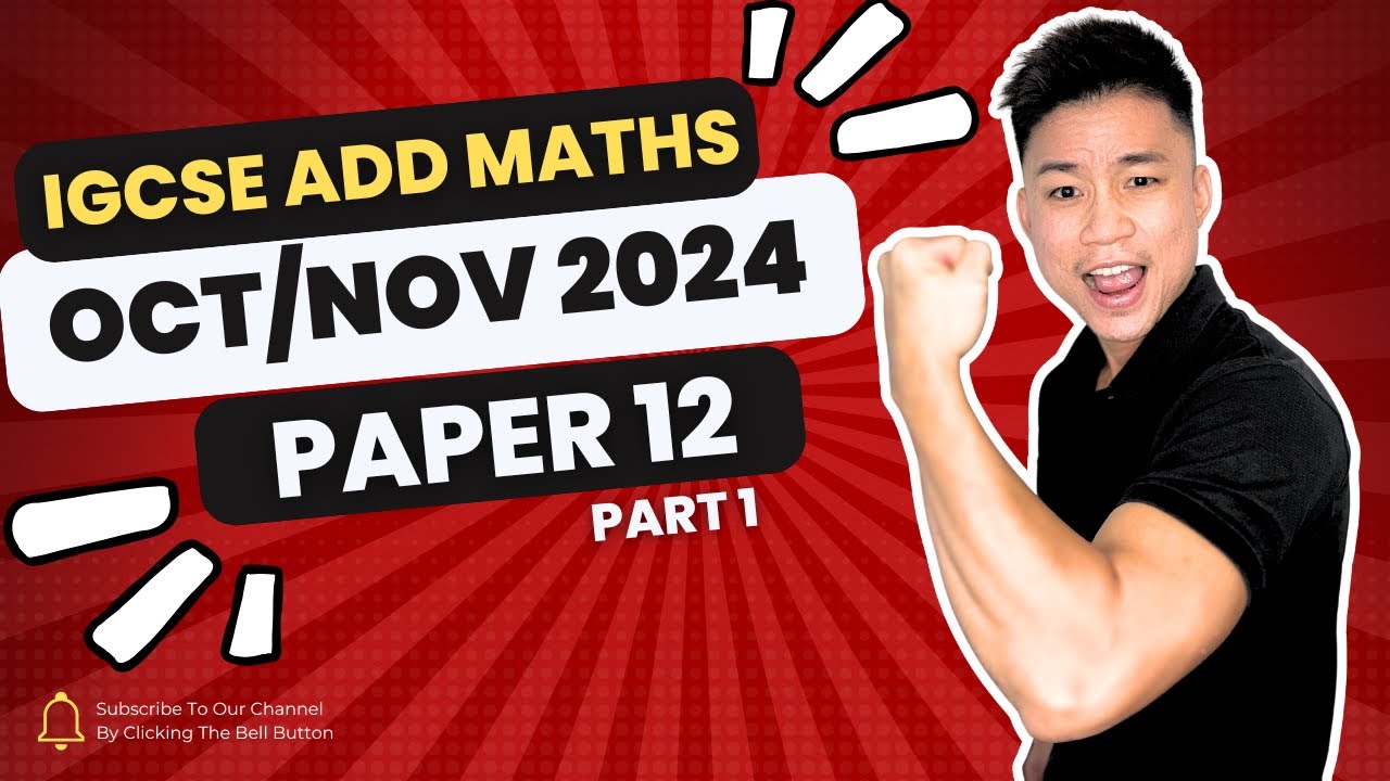11a 0606/12/O/N/24 part 1 (Q1-5) | OCT/NOV 2024 v12 | IGCSE ADDITIONAL MATHS | MARKING SCHEME ⭐️
