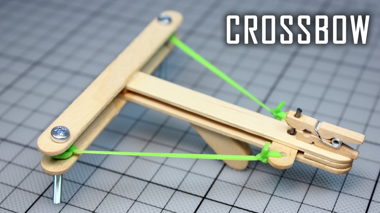 How to Make a Mini Crossbow | Popsicle Sticks | With trigger
