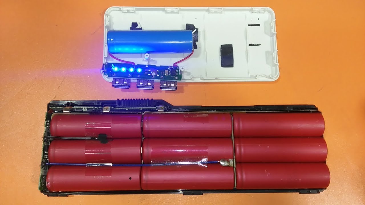 How to Make a 20000 mAh Power Bank from Scrap Laptop Battery Homemade, electronics