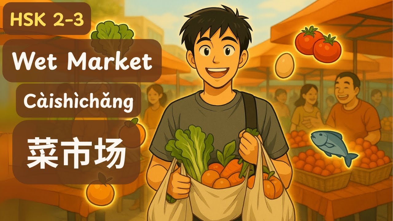 Wet Market | 菜市场 - C&agrave;ish&igrave;chǎng | Easy Chinese Podcast | HSK 2 - 3