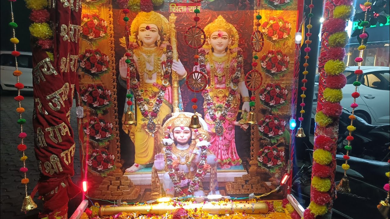 डौब गांव में हनुमान मंदिर में सत्संग