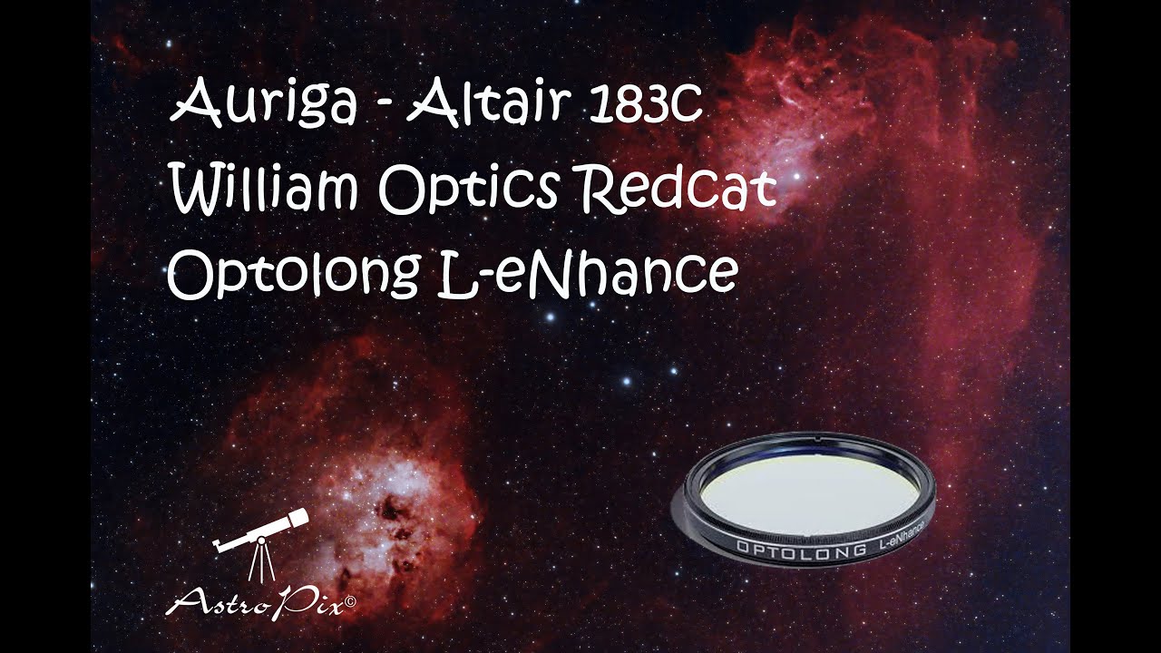 Flaming Star and Tadpole Nebula with Redcat, Altair 183c and Optolong L-eNhance