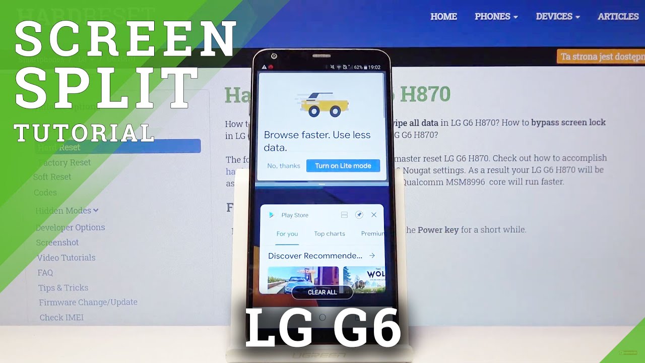 How to Split Screen in LG G6 - Run Apps Simultaneously