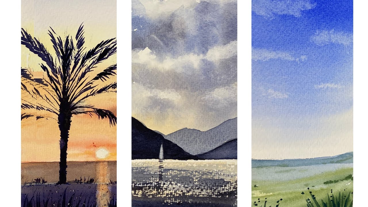 How To Get Started In Watercolour / Beginner's GUIDE / 3 EASY Exercises 🎨