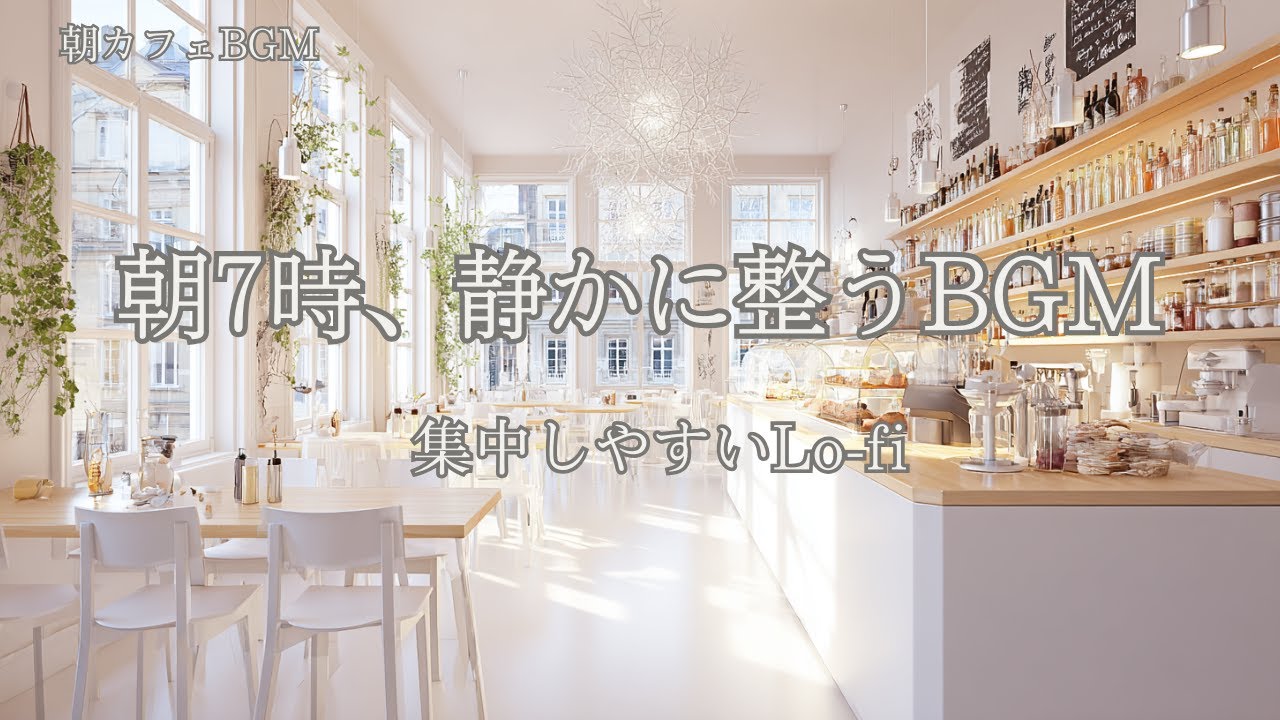 【朝カフェBGM】穏やかに流れる朝のlo fi chillhop｜読書や軽作業のおともに｜Calm lo fi cafe music for reading and light work｜60min