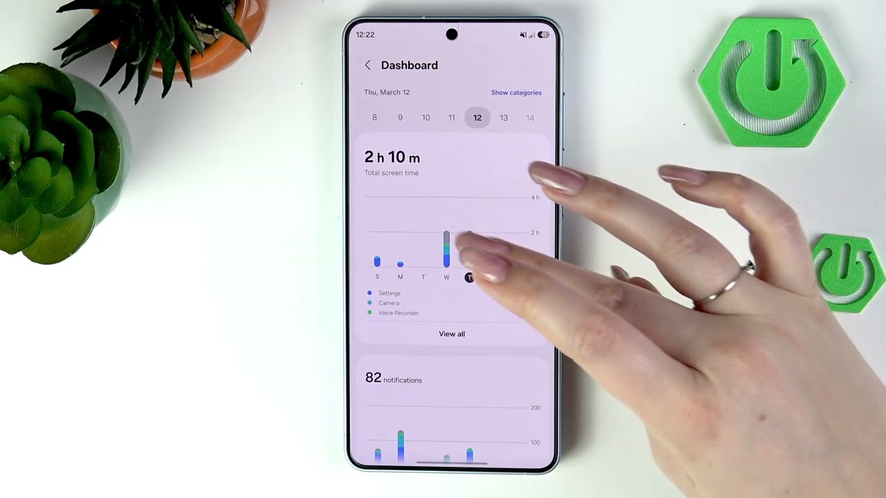 SAMSUNG Galaxy S26+ – Как проверить общее время использования экрана