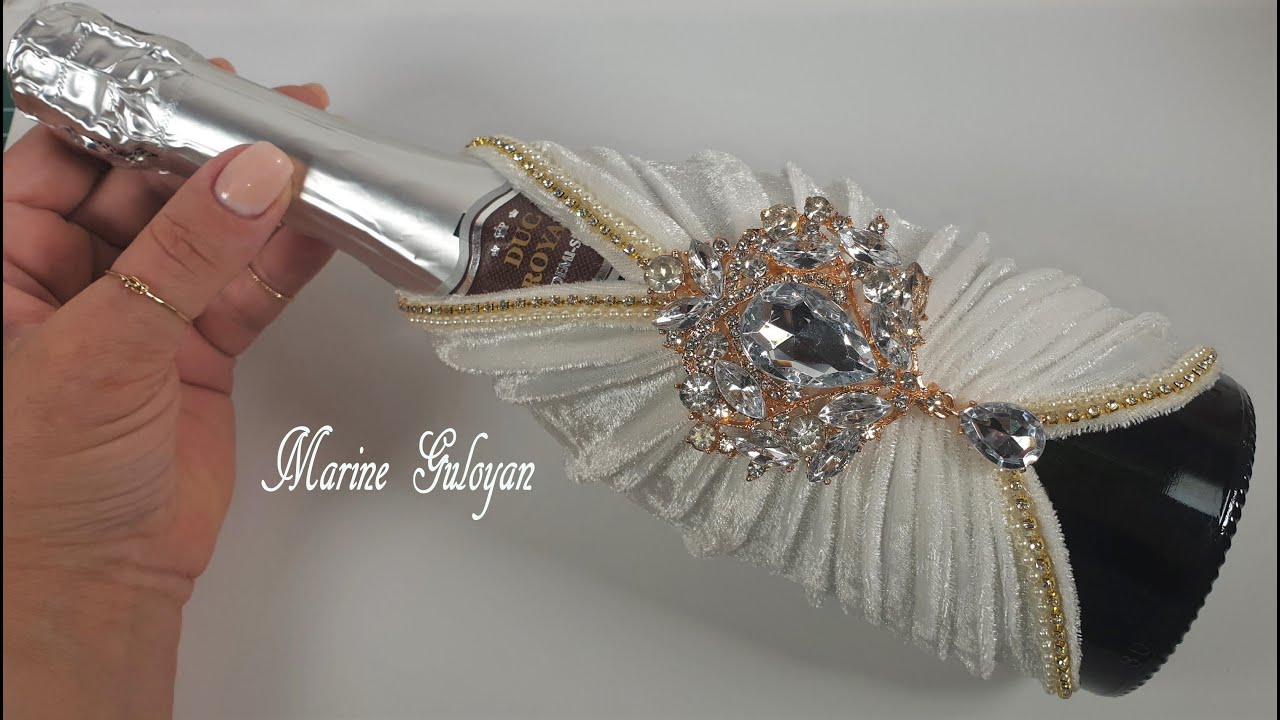 Свадебное шампанское /Wedding champagne /gift bottle master class#Marine_DIY_Guloyan