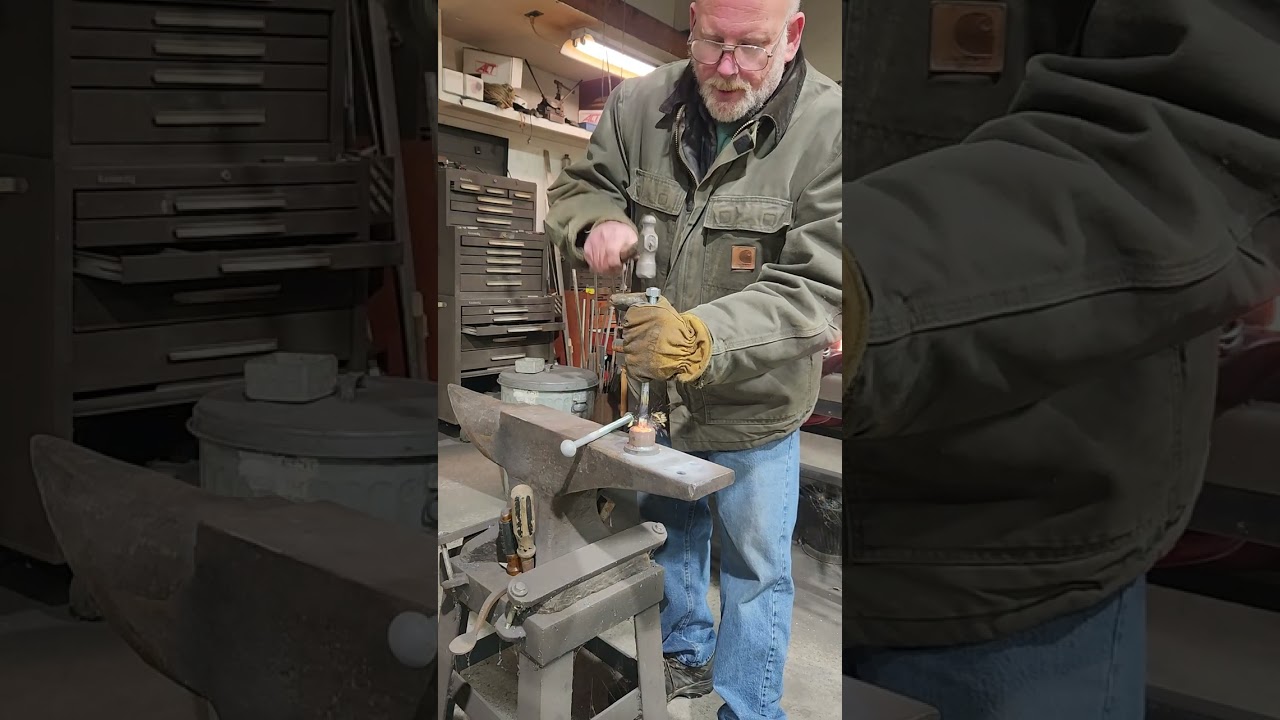Making a jingle bell punch Stoney Point Forge