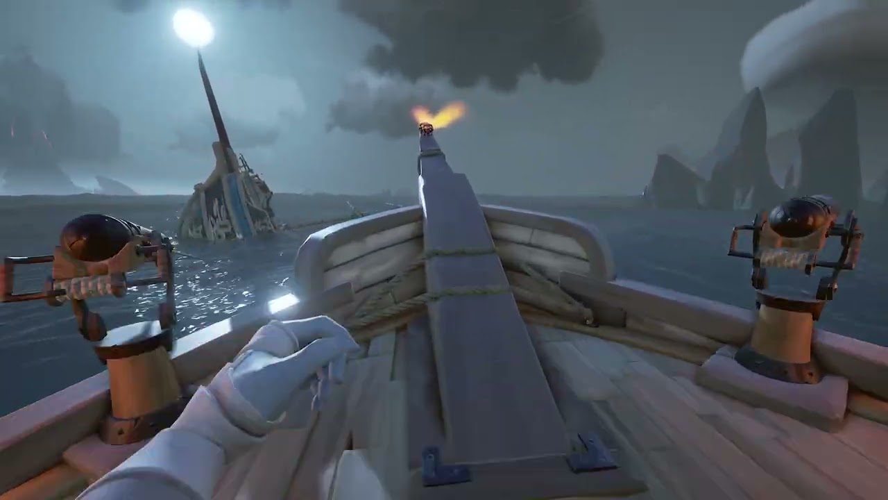 Raiding a shipwreck in sea of thieves (part 2)￼