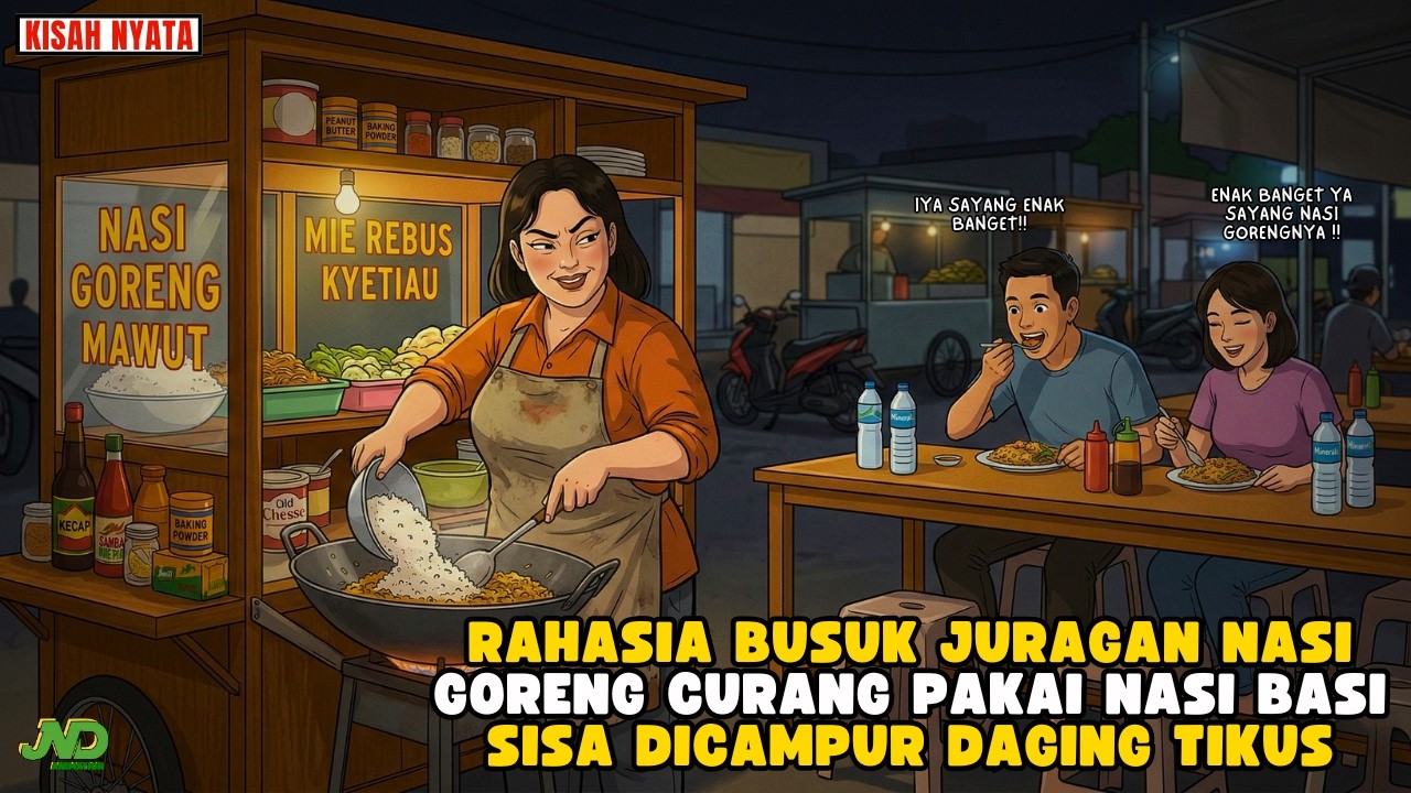 AZAB PENJUAL NASI GORENG CURANG PAKAI NASI BASI SISA DICAMPUR DAGING TIKUS  || ANIMASI AZAB
