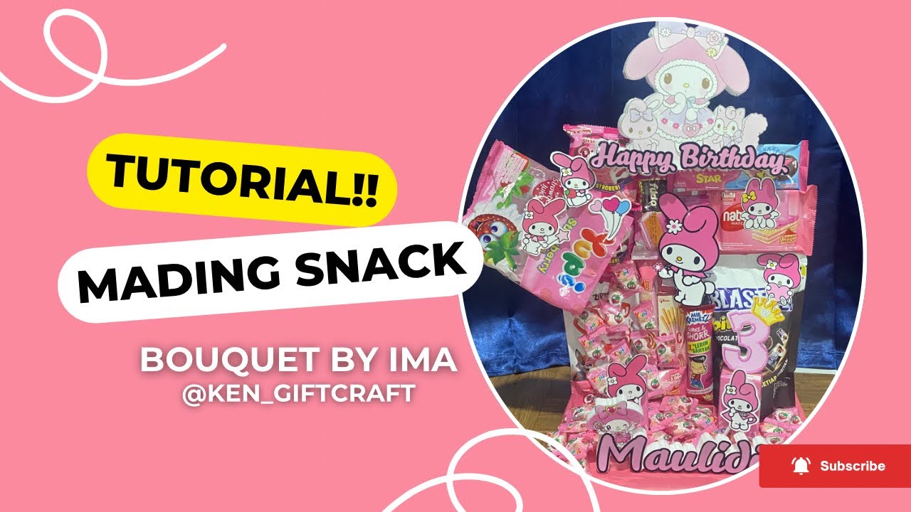 New!!! Wajib ditonton !! Mading snack karakter melody snack serba warna pink