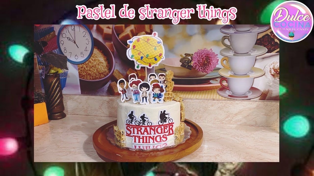 Pastel de STRANGER THINGS decoración fácil y rápida ✨