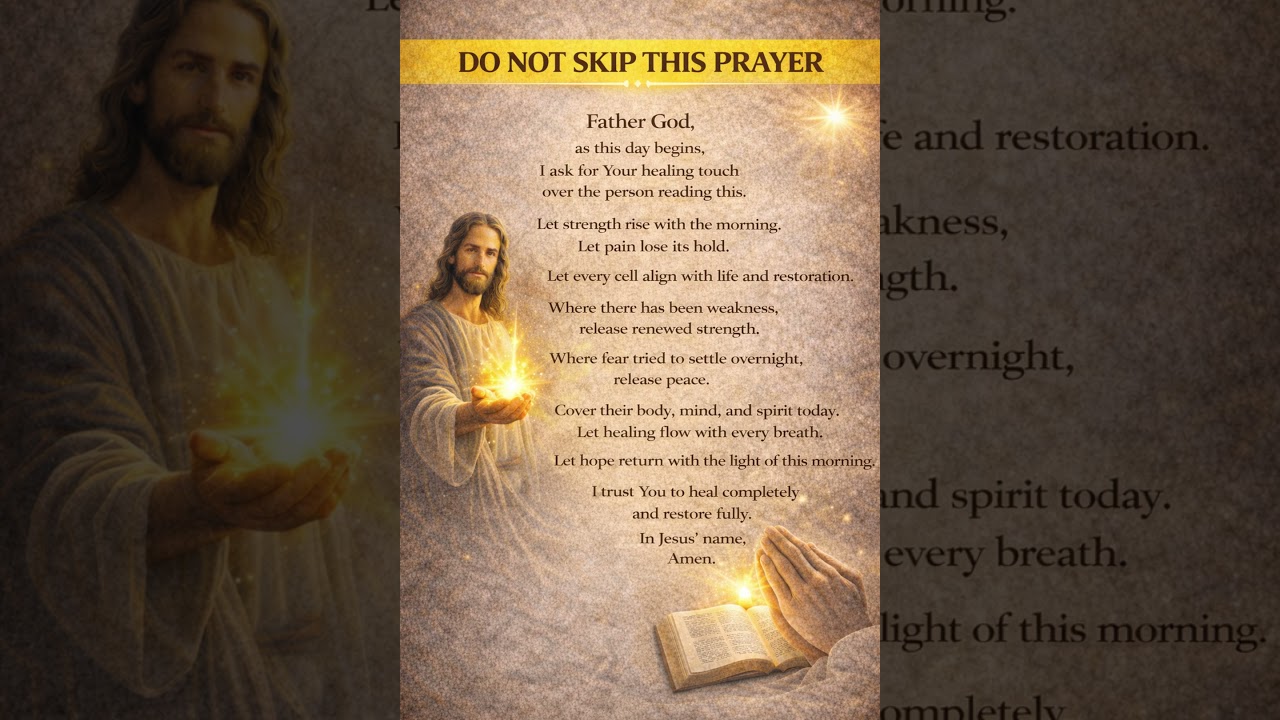 DO NOT SKIP THIS PRAYER | Healing Is Beginning 
