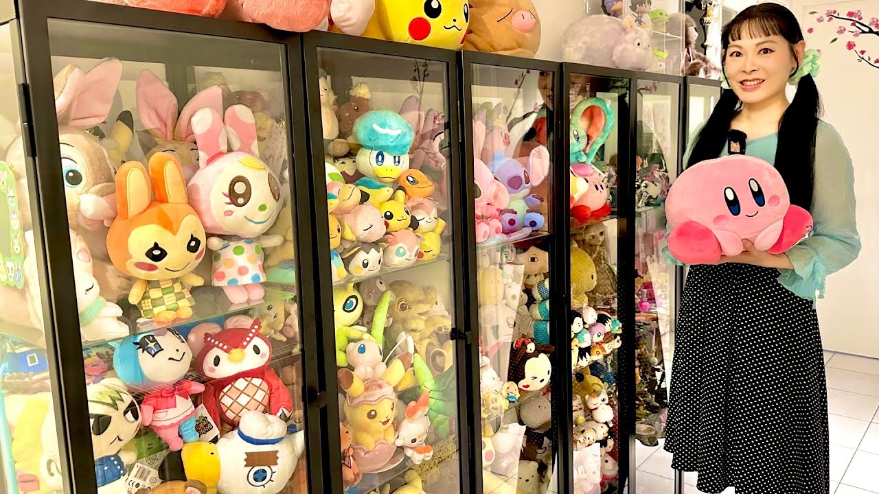 Ma collection de peluches ! Animal Crossing, Pokémon, Disney, Kirby - Nouvelle Déco Vitrines part 1