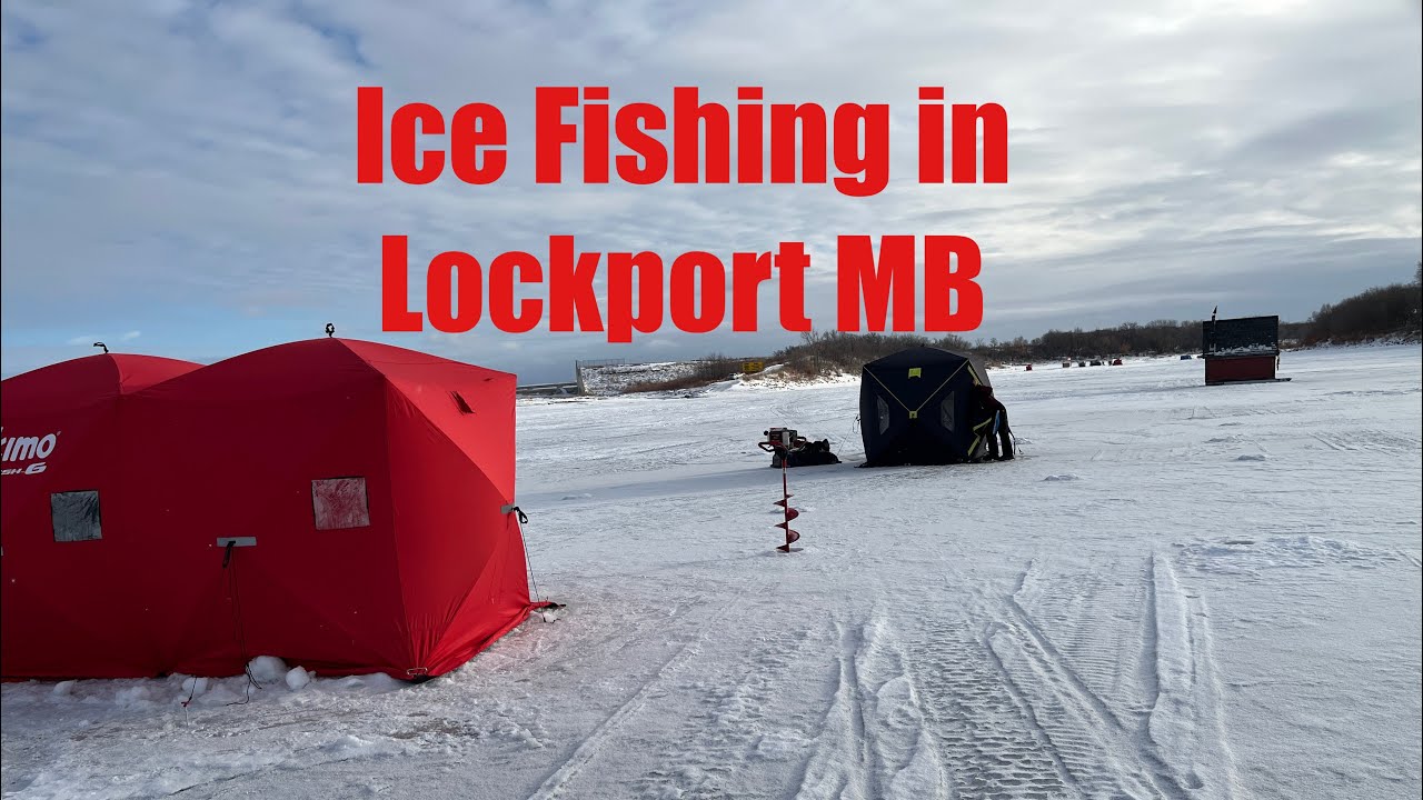 Ice Fishing in Lockport MB with my boys