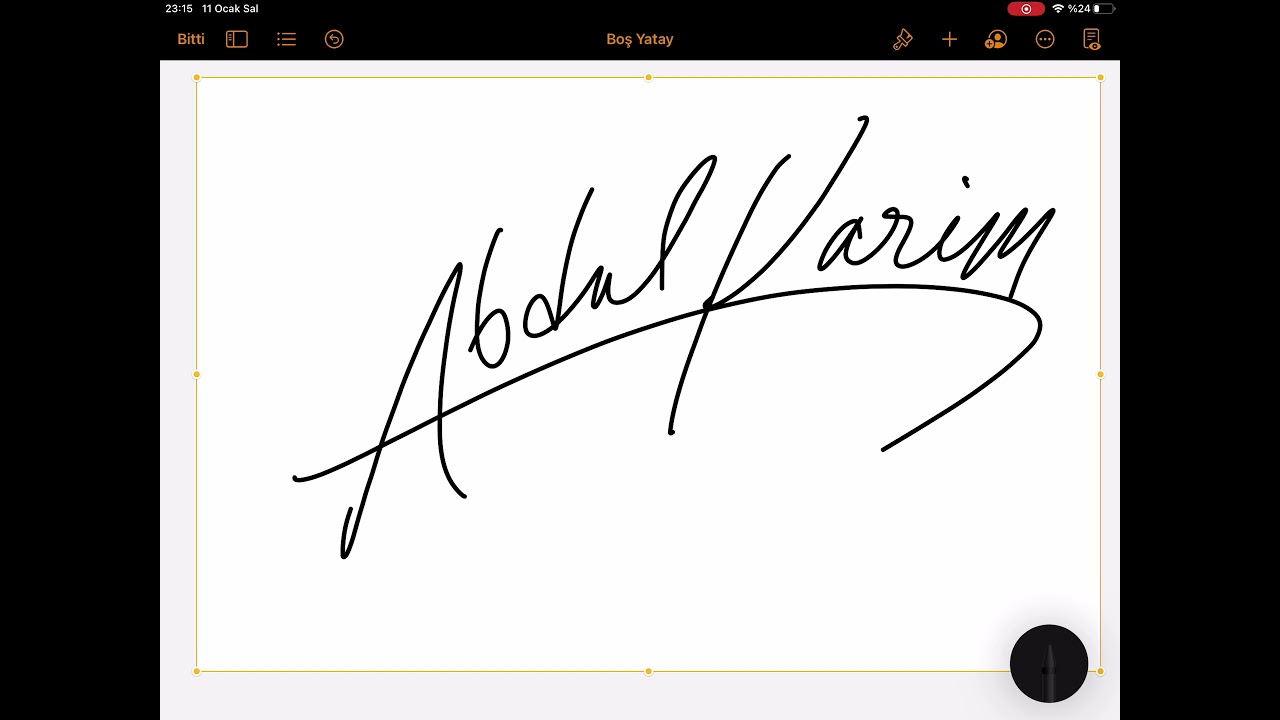 Abdul Karim signature
