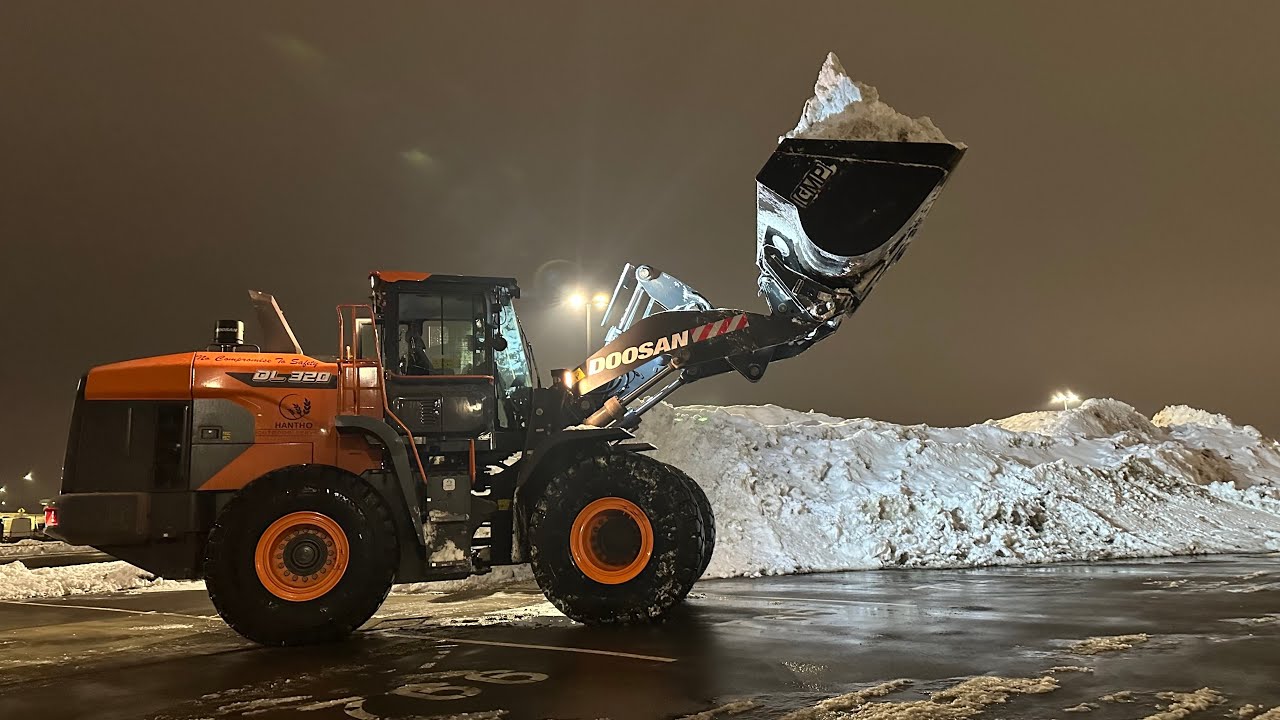 POV Snow Hauling With Doosan DL320
