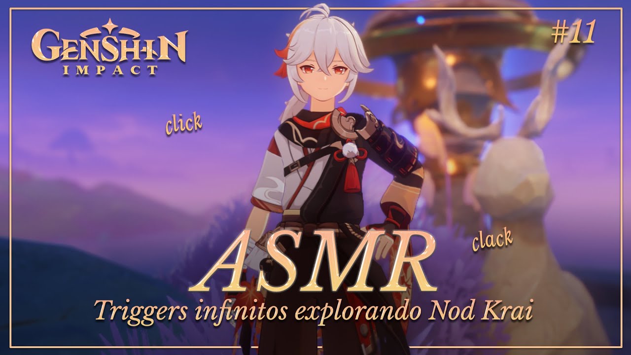 ASMR ✧ ¿Nos relajamos con triggers con eco explorando Nod Krai? 🦪 Genshin Impact #11 [día de lluvia]