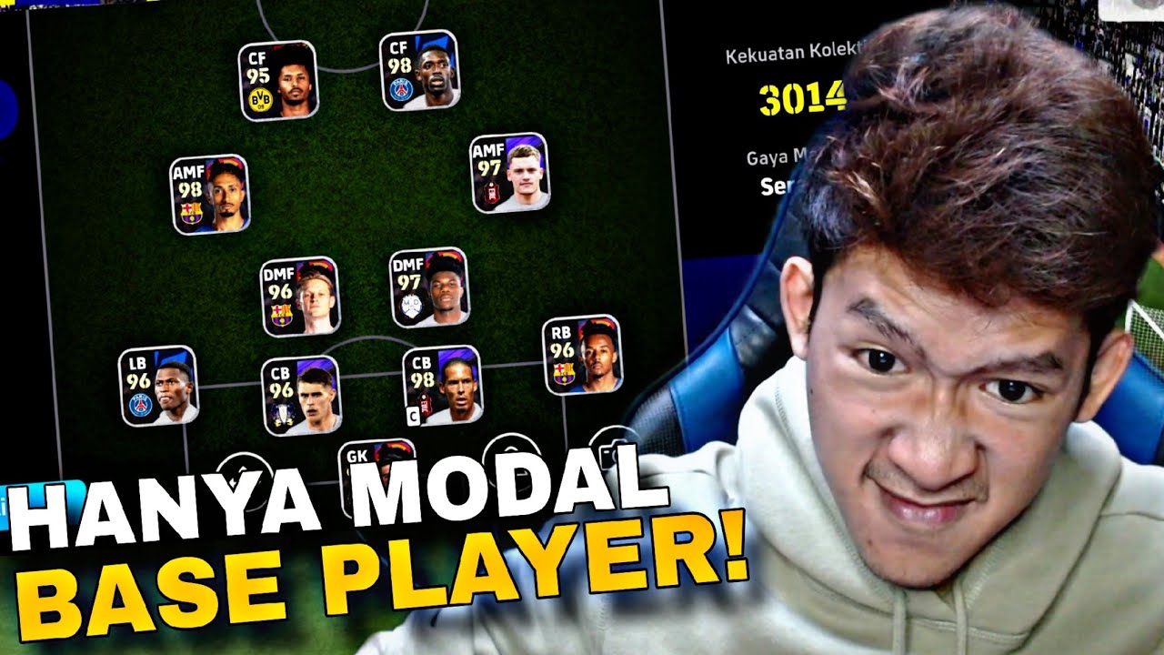 HANYA BERMODALKAN BASE PLAYER! Gameplay eFootball 2026 Mobile