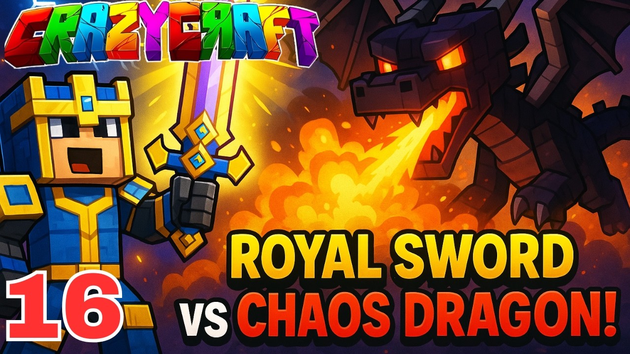 Crazy Craft Ep. 16 – I Crafted the Royal Guardian Sword & Beat the Chaos Guardian!