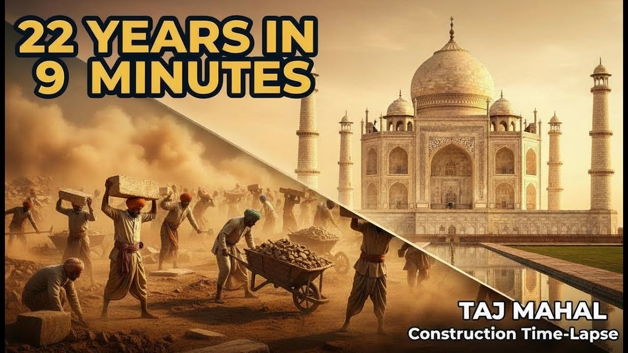 Complete Taj Mahal Construction Process: From Empty Field to Icon
