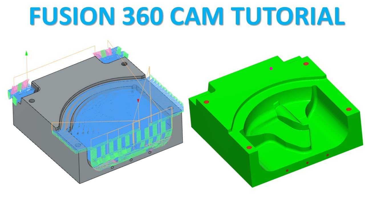 Fusion 360 CAM Tutorial #78 | Mill 3D Mold & Die Toolpath Machining