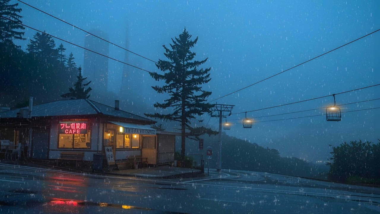 A Rainy Tokyo Night That Feels Like the 90s 📼 Café Lofi