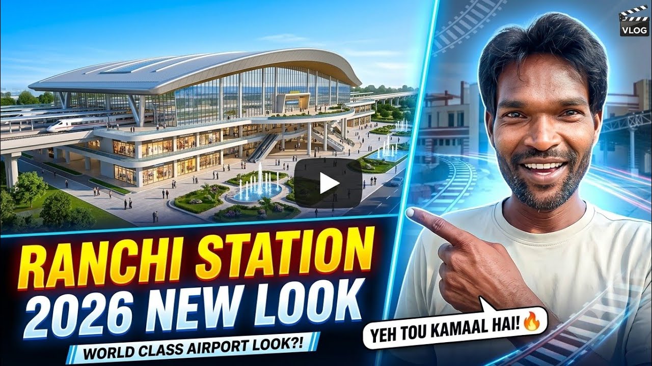 रांची का नया रेलवे स्टेशन कैसा है? 🔥 | Ranchi Ka New Railway Station | Ranchi Station New Look 2026