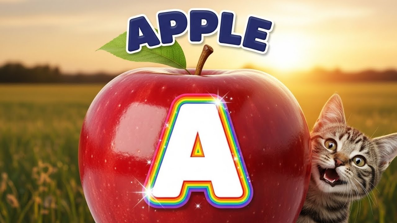 A for Apple 🍎 | ABC Learning Song A–Z for Kids | Simple Alphabet Rhyme 🎵