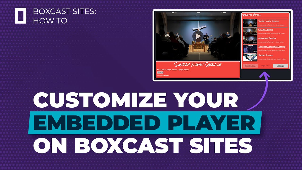 Customize your Live Stream Player on BoxCast Sites