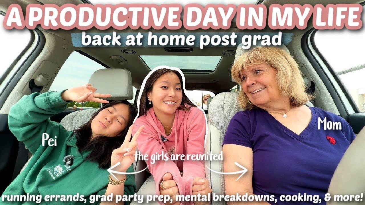 A PRODUCTIVE DAY IN MY LIFE POST GRAD! ~ running errands, mental breakdowns, cooking dinner, & more!