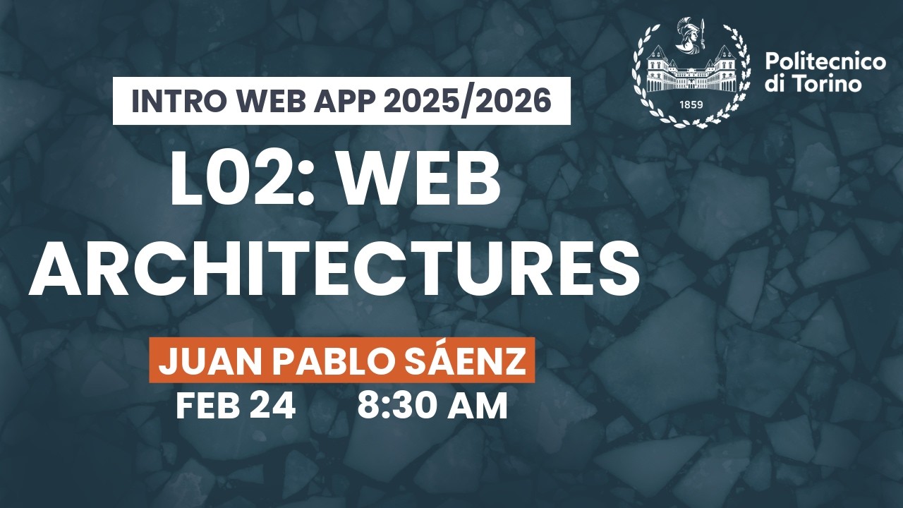 IWA 25/26 - L02: Web architectures