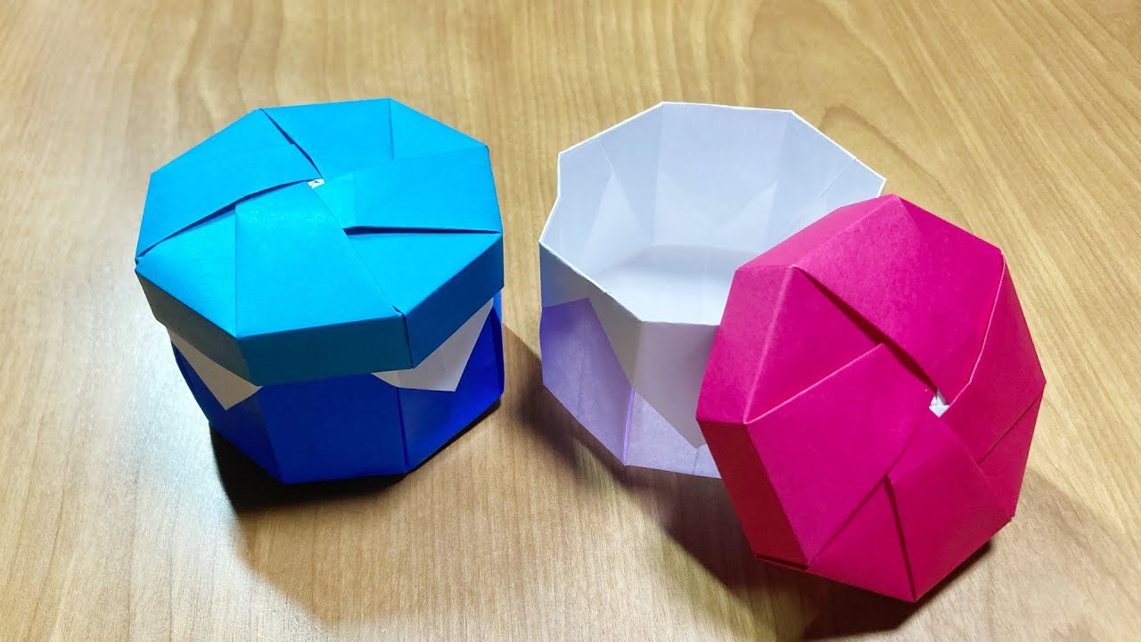 【実用おりがみ】フタ付き8角形の箱を作ってみた！