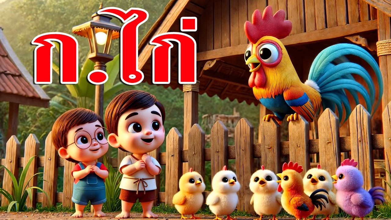เพลงเด็ก ก เอ๋ย ก ไก่ ชะชะช่า การ์ตูน 3D น่ารักๆ - Learn Thai Alphabet 2568 | KidsMeSong
